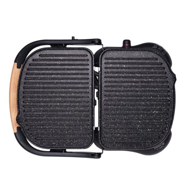 KORKMAZ A324-14 CASTRON TOST MAKİNESİ SİYAH/AHŞAP
