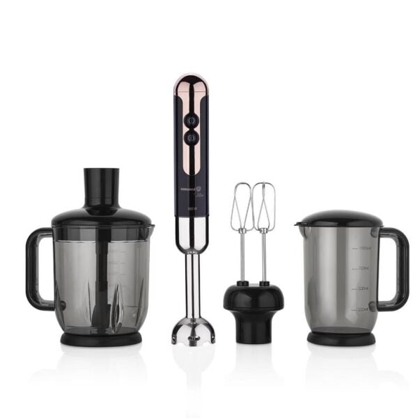 KORKMAZ MİA MEGA DELUXE BLENDER SET SİYAH/ROSEGOLD