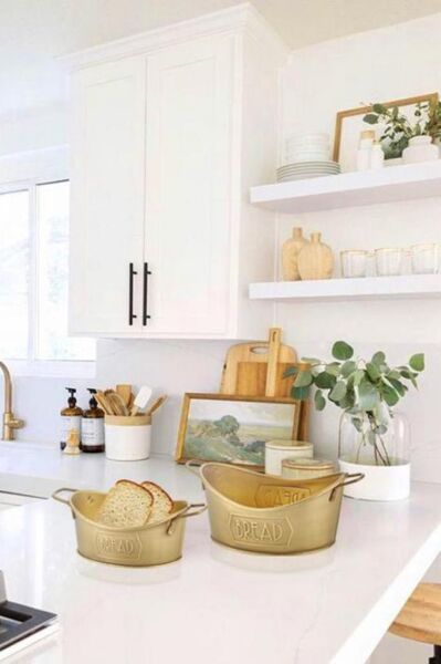 THE MİA EKMEK SERVİSİ 28x17 CM GOLD