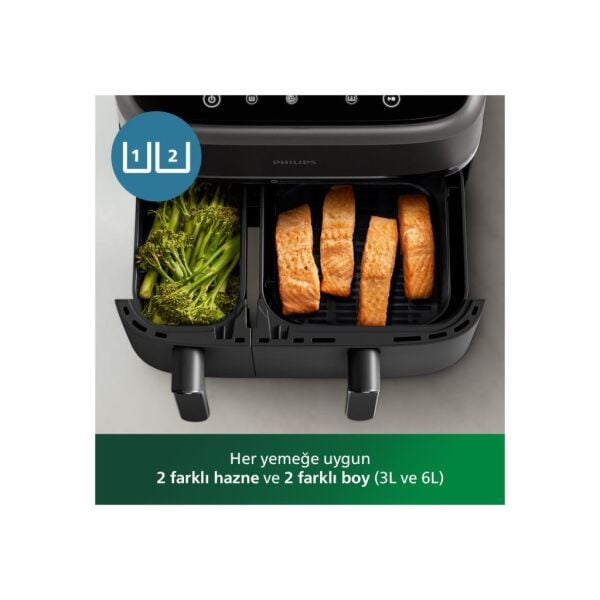 PHİLİPS NA-350/00 ÇİFT HAZNELİ AİRFRYER