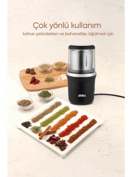 SİNBO KAHVE BAHARAT ÖĞÜTÜCÜ KROM