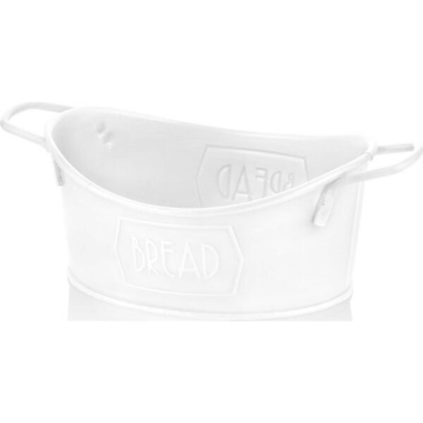 THE MİA GALVANİZ EKMEK SERVİSİ 23x14 CM BEYAZ