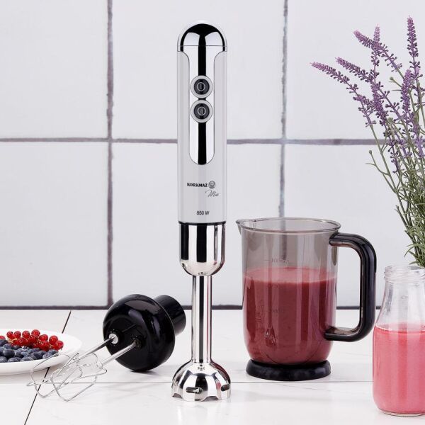 KORKMAZ A447-14 MİA MEGA DELUXE BLENDER SET VANİLYA/KROM