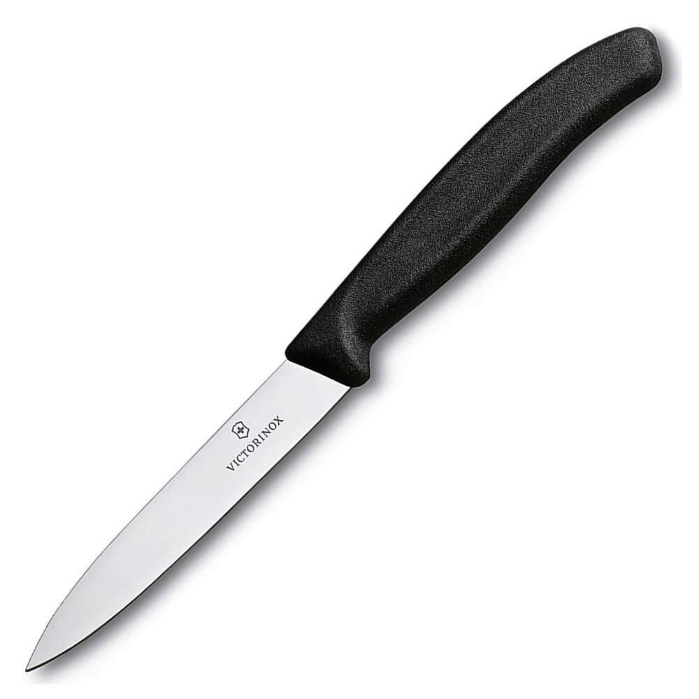 VİCTORİNOX SİVRİ UÇLU DÜZ SOYMA BIÇAĞI 10 CM SİYAH RENK