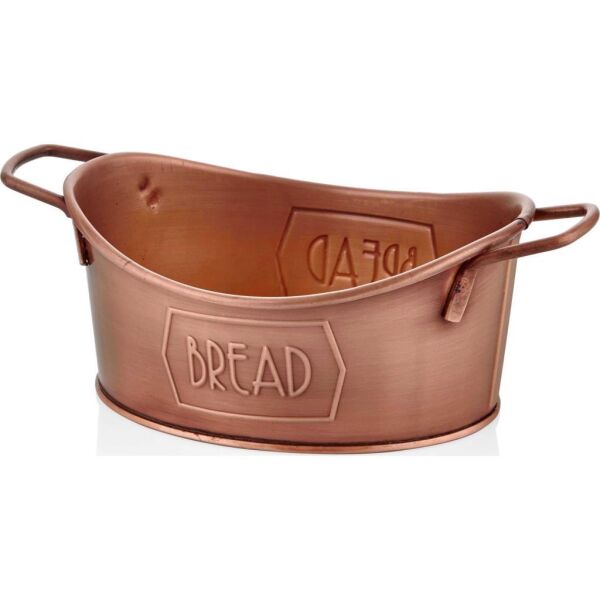 THE MİA GALVANİZ EKMEK SERVİSİ 23x14 CM BAKIR