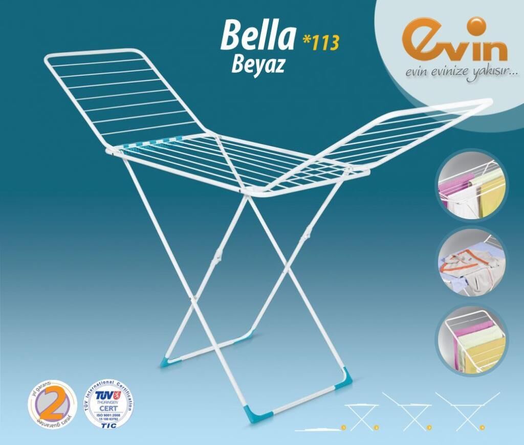 EVİN BELLA ÇAMAŞIR KURUTMALIK BEYAZ