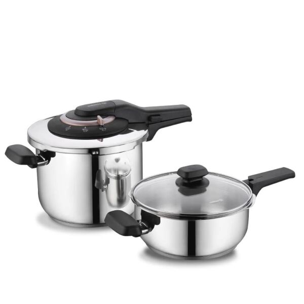 KORKMAZ A168 VİTA PLUS QUATRO 4 PARÇA DÜDÜKLÜ TENCERE 6+3 LİTRE