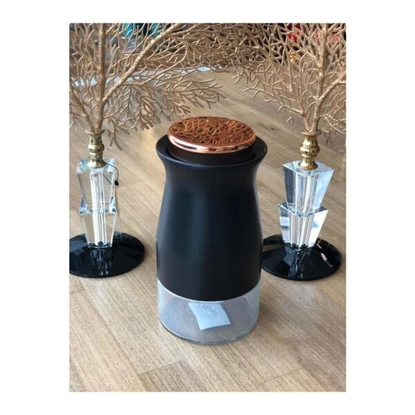 SEMBOL SİLİNDİR 20 CM KAVANOZ ANTRASİT-ROSE GOLD