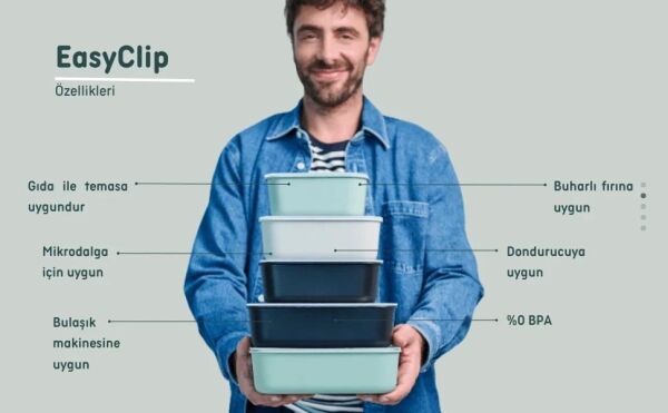 MEPAL EASY CLIP DİKDÖRTGEN SAKLAMA KABI 700 ML YEŞİL