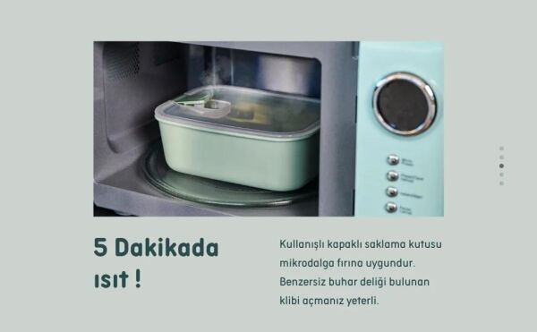 MEPAL EASY CLIP DİKDÖRTGEN SAKLAMA KABI 700 ML YEŞİL