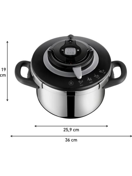 TEFAL DÜDÜKLÜ TENCERE CLIPSO+CHEF SİYAH 4,5 LİTRE