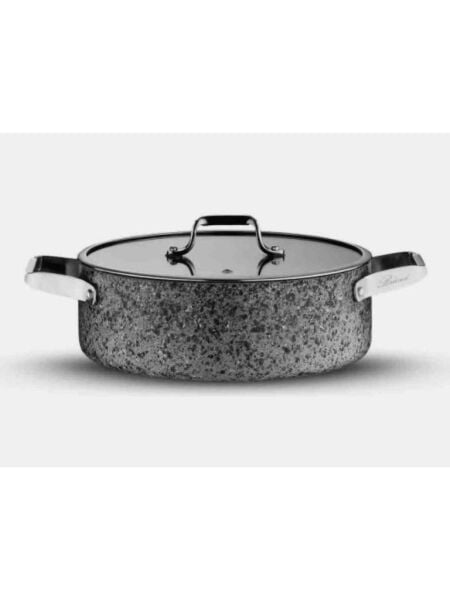 BRİONİ STONE AGE ÇİZİLMEZ YANMAZ YAPIŞMAZ İNDÜKSİYONLU 34 CM BASIK TENCERE