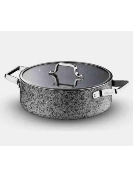 BRİONİ STONE AGE ÇİZİLMEZ YANMAZ YAPIŞMAZ İNDÜKSİYONLU 34 CM BASIK TENCERE
