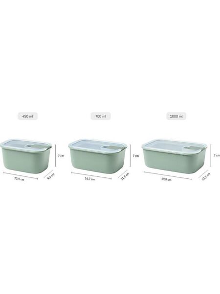 MEPAL EASY CLIP DİKDÖRTGEN SAKLAMA KABI 2250 ML YEŞİL